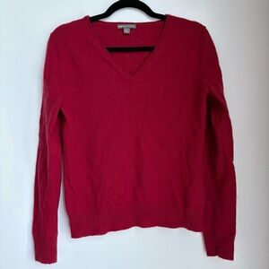 Apt 9 Red Cashmere V-Neck Sweater